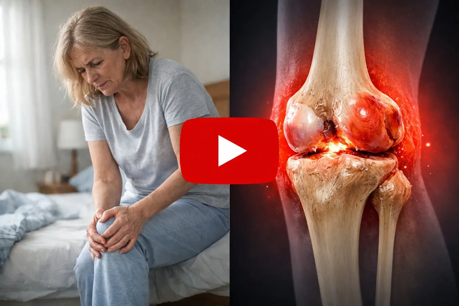 Woman experiencing knee pain relief